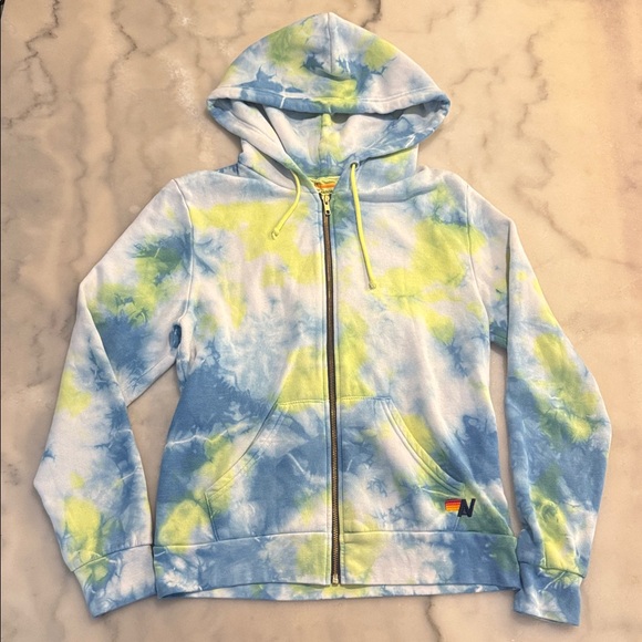 Aviator Nation Tops - Aviator Nation Tie Dye Zip Hoodie